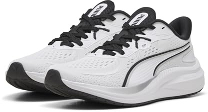 Puma Skyrocket Lite Adult Unisex Straßen-Laufschuh, 2 White- Silver- Black, 45