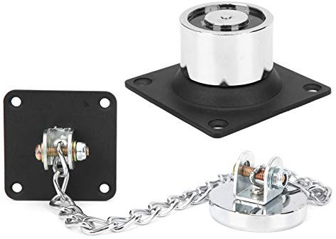 Electromagnetic Fire Door Holder with Iron Chain,12V/24V Magnetic Suction,Power-Activated Closure,Suitable for Wooden Doors,4-Wire Door Suction
