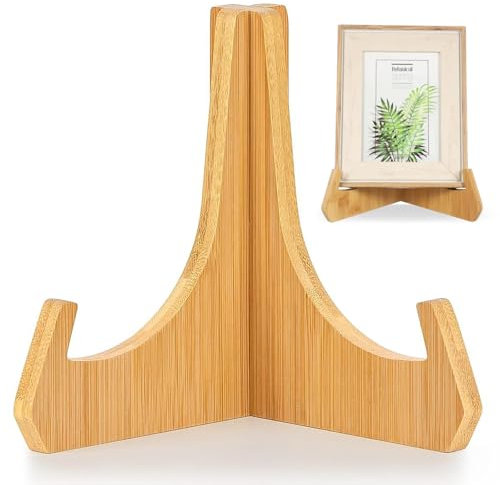YHTCC Tellerständer für Displays, 15,2 cm, Holzständer, Plattenhalterung, abnehmbarer Fotorahmen, Bilderständer, Kochbuchständer, Rezeptbuchständer