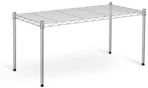Simple Deluxe 1-stöckiges Regal, 76 x 35 x 38 cm (B x T x H), Stahldraht, Aufbewahrungsregal, Organizer, Chrom