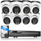 MWRCTV Home Security Camera System,8pcs Wired 5MP POE Dome IP Camera 3.6mm 85°Wide Angle Lens,2-Way Audio Color Night Vision Motion Detection Email Alarm,8CH 4K 8MP NVR with 2TB HDD,24/7 Recording