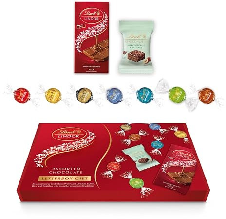 Lindt Lindor Official Letterbox Gift - 360g (19-piece Set) - Chocolate Truffles Box - Chocolates Tablets and Wafer - Assorted Flavours