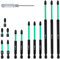 13Pcs PZ2 Magnetic Impact Driver Bits - Heavy Duty Magnetic Screwdriver Bit Set with Cross Screwdriver S2 Steel Magnetic Drill Bits 150mm 100mm 75mm 50mm 25mm Long Pozidriv Screwdriver Bit