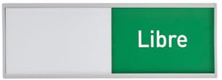 Panneaux de Porte Libre/OCCUPÉ - enseigne coulissante Libre/Occupé - Vacants Signe - 5 langues (FR, DE, EN, ES, IT) – Auto-adhésif – 54 x 151