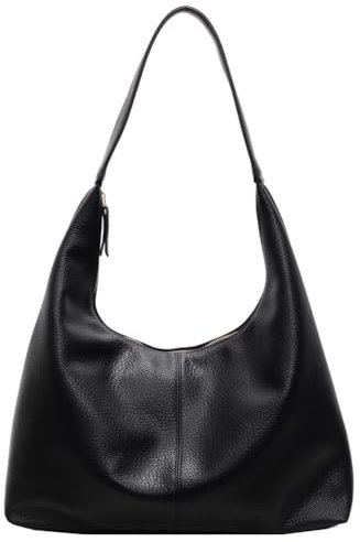 GSenhui Hobo Bag Weiches Leder Handtasche Vintage Tragetasche Uni Tasche Damen-Schultertasche Slouchy Tote Bag Shoulder Bag for Women