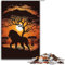 Puzzle 1000 Teile für Erwachsene König der Löwen Puzzle für Erwachsene aus Pappe, Familienspaß, Größe 38 x 26 cm