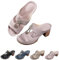 GHTRHSB Sandali ortopedici con tacco con strass, Estate Open Toe Slip on Zeppa Dressy Slipper, Donna Strass Estate Tacchi a blocco scarpe, rosa, 38 EU