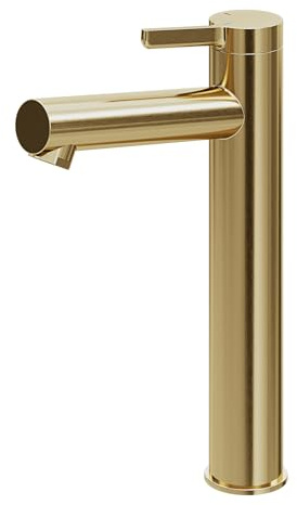 GoodHome Mitigeur lavabo XL Maza or brossé hauteur 25,7 cm