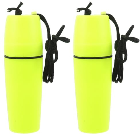 Healeved Lot De 2 BoîTes ÉTanches De PlongéE en Plastique Jaune avec Corde Compactes Et Portables Coffrets ÉTanches pour Kayak Surf Et Sports Nautiques Protection Contre l'eau