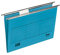Bene 116505BL Hängemappe mit Kunststoffreitern und Beschriftungsschildern für DIN A4 Formate VE5, Länge 345 mm, 230 g/m², blau