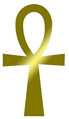Wandtattoo Logo Kreuz Egyptienne Ankh selbstklebend – mehrere Farben – 10 Gold