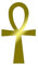 Wandtattoo Logo Kreuz Egyptienne Ankh selbstklebend – mehrere Farben – 10 Gold