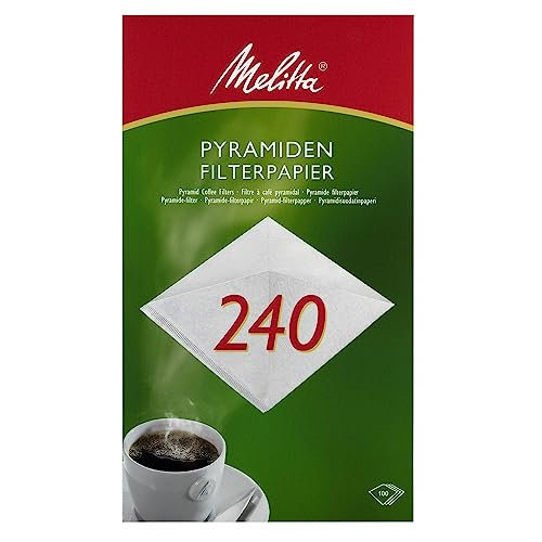 Melitta Pyramiden-Filterpapier 240 G, Weiß, 100 Stück