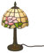 Hochwertige Echtglas-Tiffany-Stil-Tischleuchte Chloe H:30,5cm D:17cm Stimmungs-Nachttisch-Dekorations-Lampe