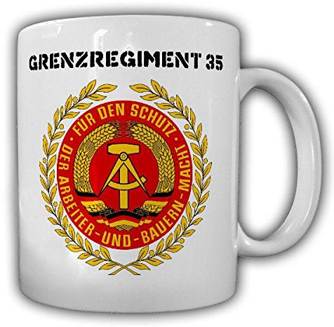 Tasse Grenzregiment 35 DDR NVA Wache Deutsche Demokratische Republik Wappen Abzeichen Becher #20439