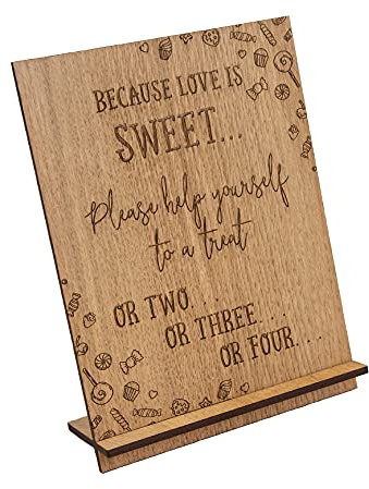 Wedding wood sweet sign | rustic wooden signs sweets cart/table for weddings/reception tables decorations/decoration to go with white navy blue rose pink themes
