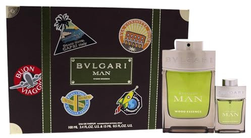 Bvlgari Man Wood Essence by Bvlgari for Men - 2 Pc Gift Set 3.4oz EDP Spray, 0.5oz EDP Spray
