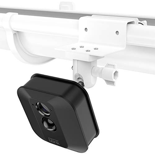 Gutter Mount for Blink Cameras - Adjustable Outdoor Mount for Blink Outdoor/XT/ XT2(1 Pack, No-Driill, White)