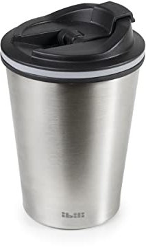 IBILI 758328 Vaso Termico Satin 280 ML, Stainless Steel, Plata