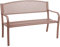 Mendler Gartenbank HWC-F52, Bank Parkbank Sitzbank, 2-Sitzer pulverbeschichteter Stahl - braun
