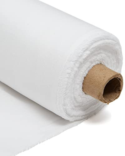 White Muslin Cheesecloth 100% Cotton – 51” Inches 55GSM, 130cm Wide, Great for Quilting, Crafts, Cheesemaking, Punch Needle, Embroidery & Muslin Baby Cloths – Fabric by The Metre by Discount Fabrics