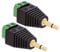 2X Klinken Stecker 3,5 mm Adapter > Terminal Block 2-Pin Schraub Klemmen Vergoldet