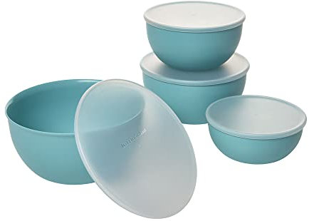 KitchenAid Prep Bowls with Lids, Set Of 4, Aqua Sky 2