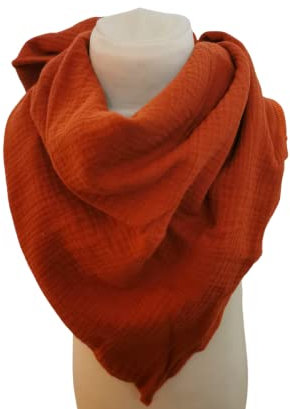 XXL Musselintuch für Damen und Herren (Rostbraun)