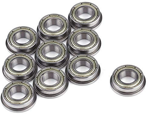 Akozon 10 Stück Lager Stahlkugellager doppelt abgeschirmter Flansch für F688ZZ Motor 8 * 16 * 5 mm Ersatzkugellager mit Schulter Kugellager mit Schulter + Lager