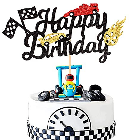 Unimall Global 1 Stück Rennwagen Cake Topper Sportwagen Decor Picks für Motorsport Party Sport Theme Party Dekoration Zubehör