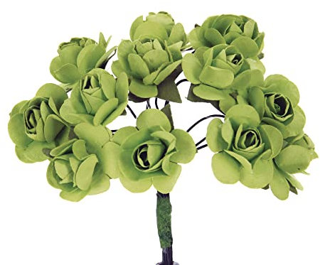 STEFANAZZI 144 Pezzi Piccole Rose di Carta Fiori Artificiali per bomboniere Matrimonio cresima Comunione Battesimo Laurea Compleanno Decorazioni per Sacchetti e Gioielli