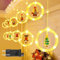 GlobaLink Weihnachtsdeko Fenster Beleuchtet mit Timer 3Meter 100LEDs Fensterdeko Weihnachten mit 10 Weihnachtsschmuck 8 Modi IP65 Lichtervorhang Fenster Weihnachtsbeleuchtung für Innen Außen