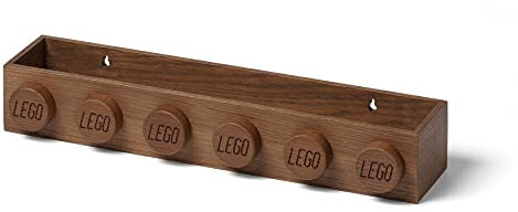 LEGO HOME Dark Wooden Book Rack – Oak Shelf for Stylish Book Storage & Home Decor, Wall Shelves, Stylish and Functional Bookshelves 500x87x129 mm