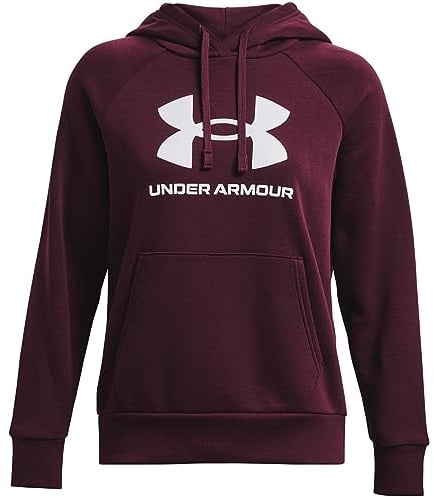 Under Armour Womens Riv Fl Logo Hoodie Maroon M