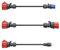 go-e Kit Adaptateur pour Station de Recharge Gemini Flex 11 KW sur CEE Rouge 32A / CEE Bleu 16 A/Prise Domestique 230V