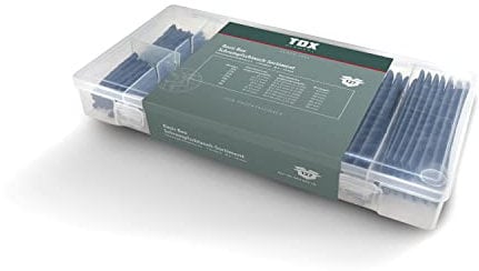 TOX Schrumpfschlauch-Sortiment, 2:1 Schrumpfverhältnis und 7 Größen in transparenter Transportbox, ⌀ 2-13 mm, Länge 40-85 mm, Schrumpfschläuche für die Isolierung von Kabeln, 127-tlg., 09490210
