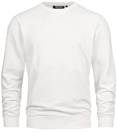 Indicode Herren Holt Sweatshirt aus Baumwollmischung mit RIPP-Bündchen | Bequeme aus Baumwollmix mit Rippbündchen, Freizeitpullover, Basic Pullover, Rundhalspullover für Männer