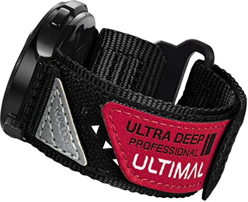 ULTIMAL Kompatibel Mit Samsung Galaxy Watch 7/6/5/4 Nylon Armband, durchbrochen verstellbarer Klettverschluss Ersatzarmband(schwarz,20mm)