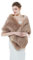 BEAUTELICATE Kunstpelz Schal Stola Damen Bolero Wrap Pelz Brautschal Brautstola Frauen für Hochzeit Braut Festlich (Langes Fell - Schmutziges Rosa)