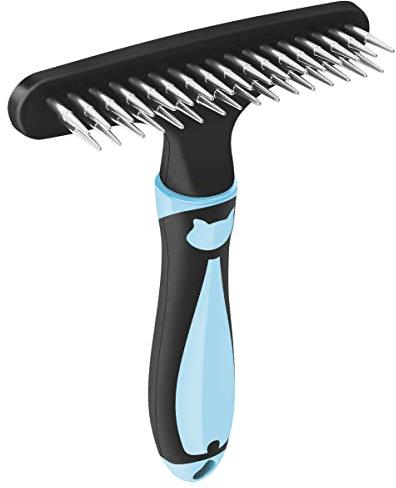 Tierhaarentferner, Tragbarer Hund Katze Haarentferner Fusseln für Haarball, Fuzzle, Teppichrestaurierung, Teppichrechen, Shag Rug Rake, Haarreiniger Geeignet für Teppich und Teppich (Blau)