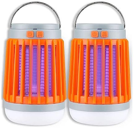 Insektenvernichter Camping Lampe, USB Mückenlampe mit UV Linct, 3-in-1 LED Tragbare Elektrisch Moskito Lampe mit IP67 Wasserdichtes Mückenschutz Mückenkiller Fluginsekten Reduzieren Mückenfalle ( Colo