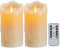 Koelaa 2 Stück LED Kerzen, Batteriebetrieben Kerzen, Flammenlose Kerzen mit Fernbedienung, LED Echtwachskerzen mit Fernbedienung und Timer, für Party Halloween Weihnachtsdekoration-7.5 * 12.5cm