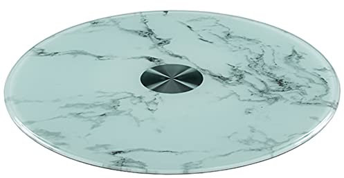 Plato Giratorio de mármol, Bandeja de Servicio giratoria Redonda de 360 ° para Mesa de Comedor, Plato de Servicio Resistente para Compartir Alimentos, 27 pulgadas/70 cm