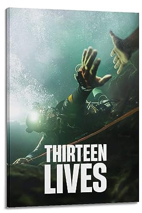 VZRSQZK Filmposter Thirteen Lives, dekoratives Gemälde, Leinwand-Wandposter und Kunstdruck, modernes Familienschlafzimmer-Dekor-Poster, 50 x 75 cm