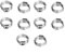 10 Stück PEX Edelstahl Die Einzelohr-Schlauchschelle Stufenlose Schlauchschelle Ring Crimp Pinch Fitting Einzelohrklemme Schlauchschellen