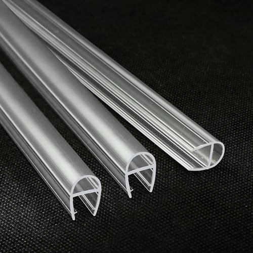 KOLAKO Shower Door Seal, 3 Pack x 39Inch Shower Screen Door Seal Strip for 6-8mm Glass Up to 9mm Gap, Frameless Glass Doors Side Sealing Jam Stop Leak, U-Type