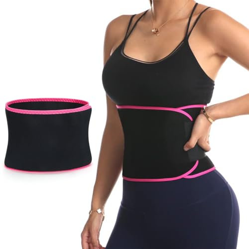 INGJIA Fascia Addominale Dimagrante Donna e Uomo, Corsetto Cintura Regolabile Snellente Miglior Sport Waist Trainer Cinghia