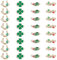 Niuhong 32 Pcs Kleeblatt Marienkäfer Schmuckverbinder Vierblättriges Kleeblatt Anhänger Emaille Charme Verbinder Halskette Armband Herstellung Gliederverbinder Charms Anhänger DIY Basteln Schmuck