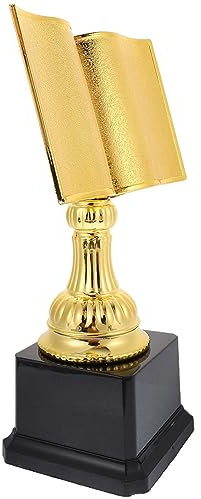 Alipis Lesetrophäe Goldene Trophäe Pokal Auszeichnung des Lesewettbewerbs Trophäe In Buchform Trophäen des Erstplatzierten Belohnungen Für Die Teilnahme des Lesers