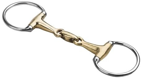 Start-Olivenhohlstab, doppelt gebrochen, Kupferverbinder, Edelstahl, Olivenkopfgebiss, Olivenkopftrense, Edelstahl, Edelstahlring, vollständig, Größen 11.5-14.5 (11,5)